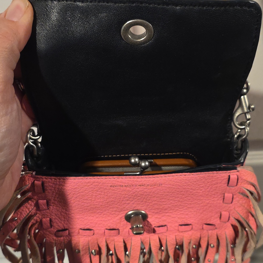 👜Coach 1941 Wild Tea Rose Fringe Dinky bag KISSLOCK INSIDE! - Picture 9 of 12